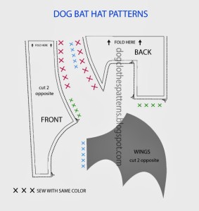 Dog bat wings patterns