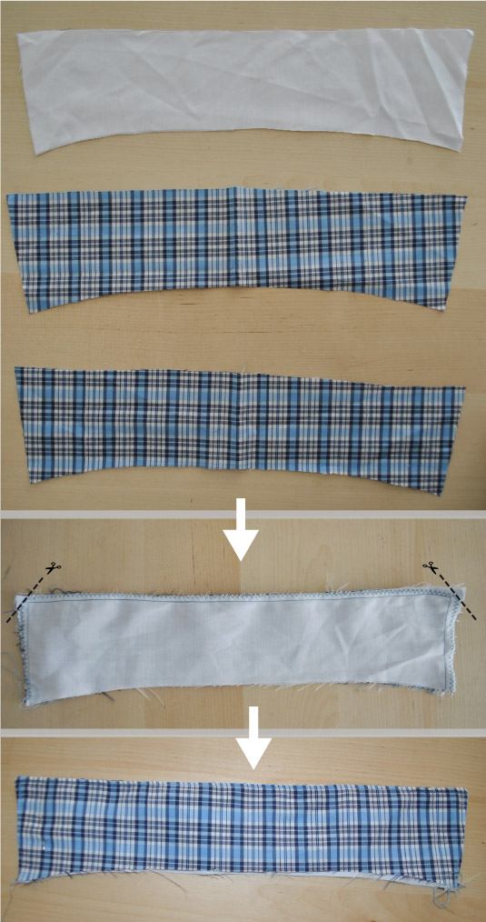 Sew shirt collar