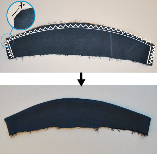 Tuxedo collar pattern